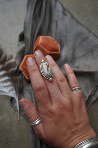 Desert Fire Jasper Ring sz. 5.5