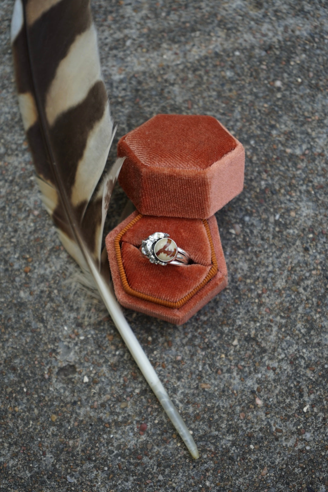 Owyhee Jasper Ember Stacking Set sz. 7.5
