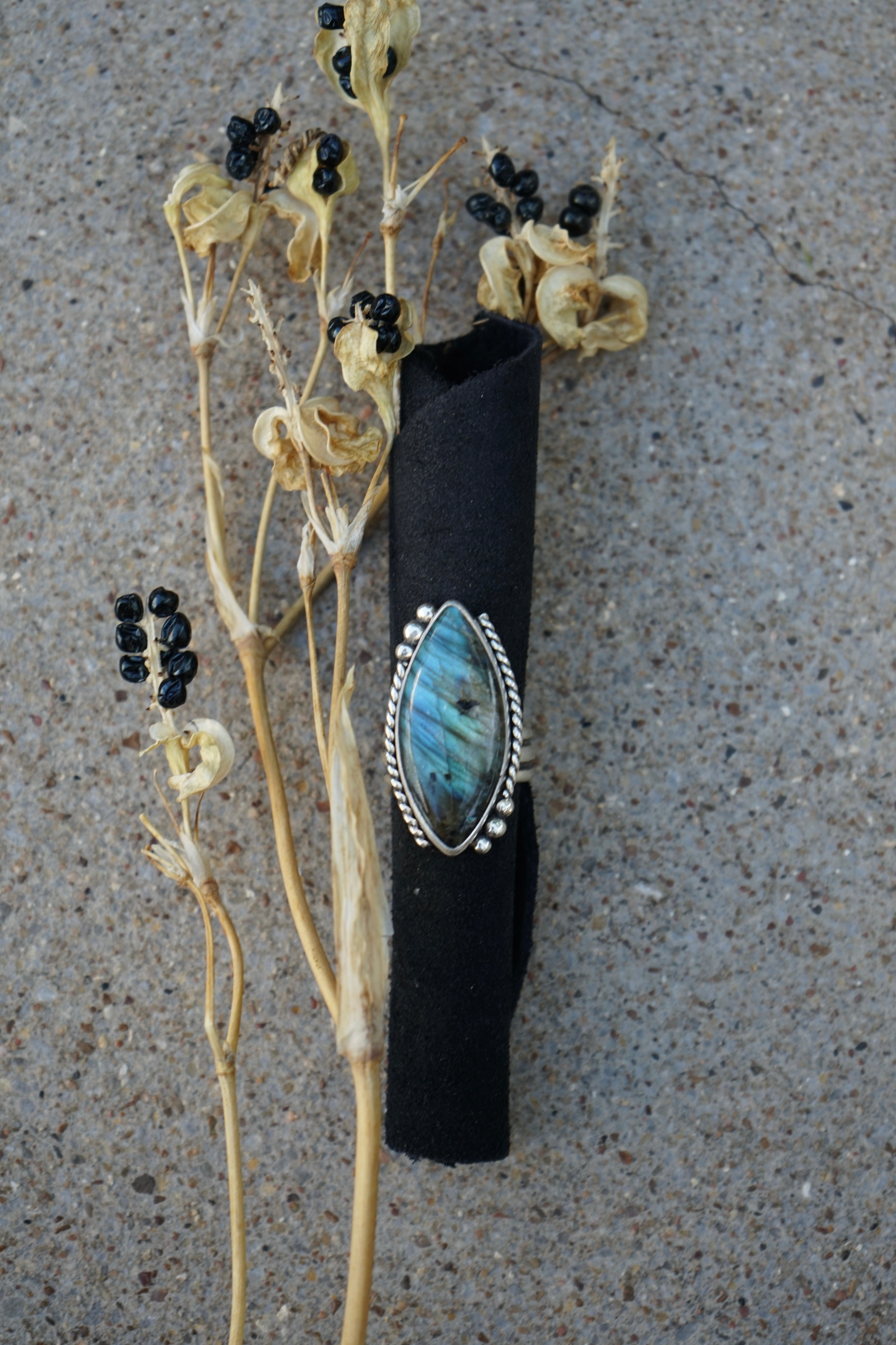Blue Labradorite Ring sz. 9