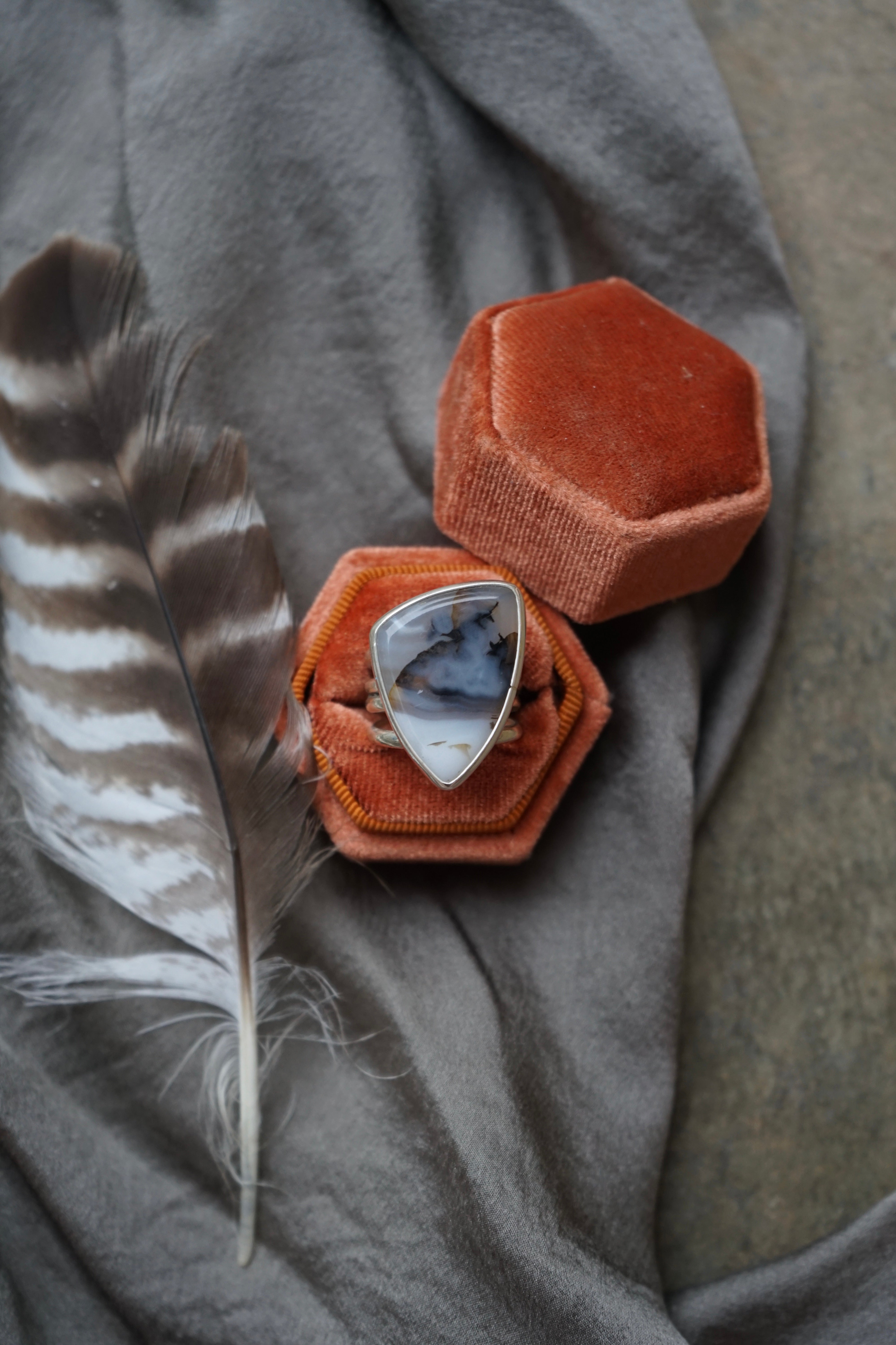 Montana Agate Ring sz. 9