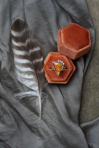 Cornflake Carnelian Agate Ring sz. 10