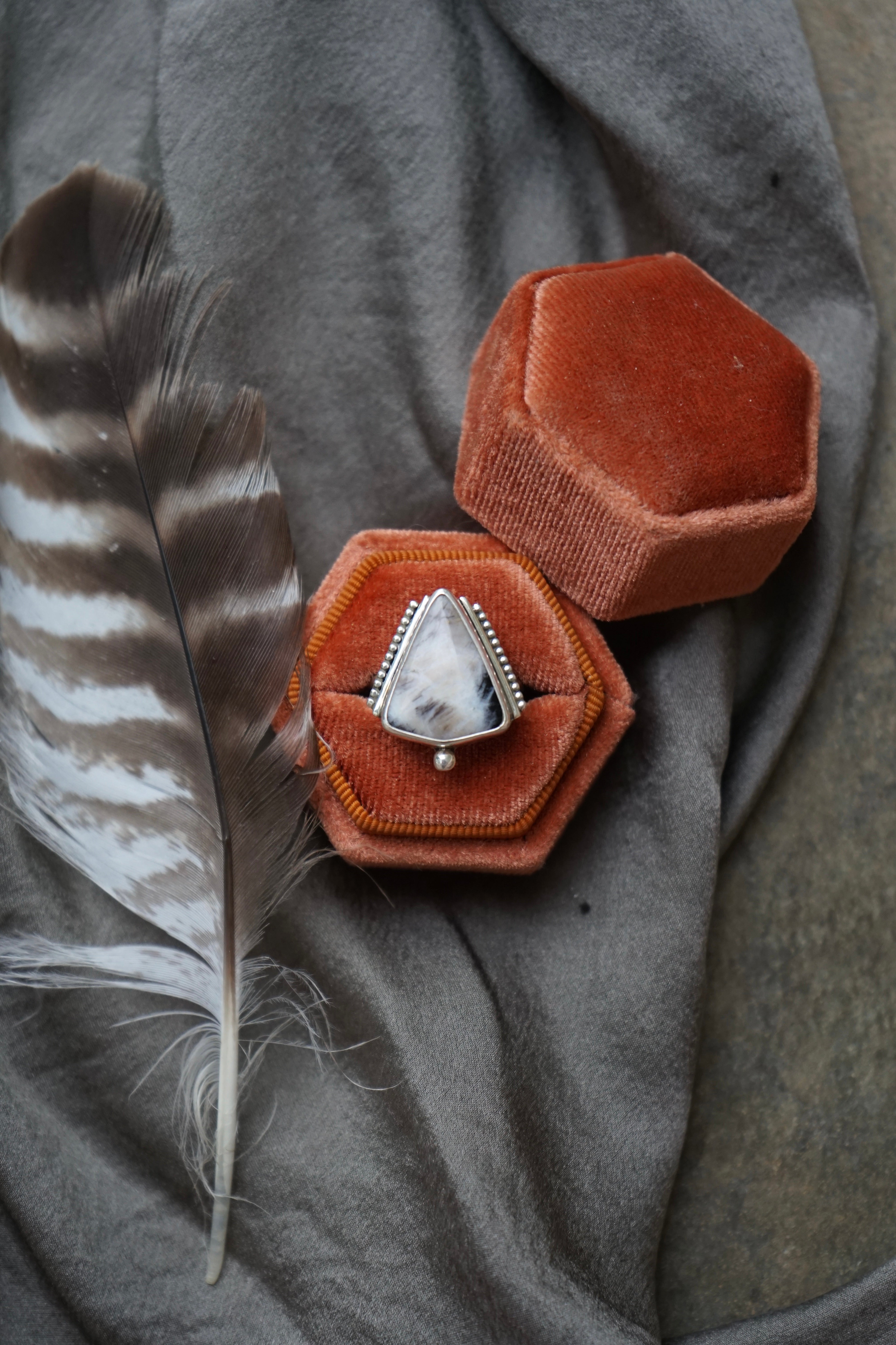 Petrified Wood Ring sz. 8.5