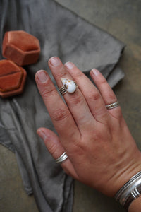 Polka Dot Agate Ring sz. 5.5