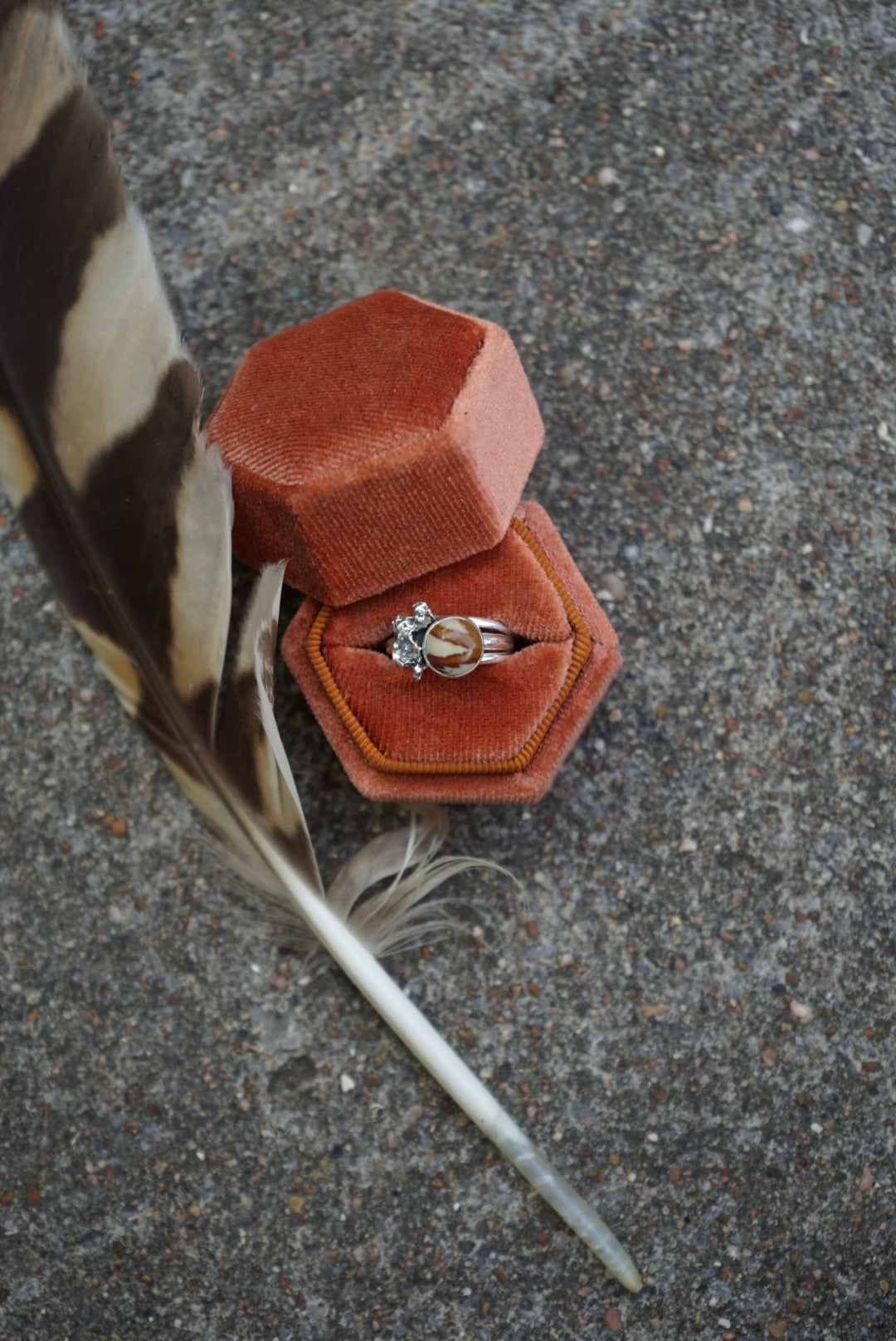 Owyhee Jasper Ember Stacking Set sz. 6.5