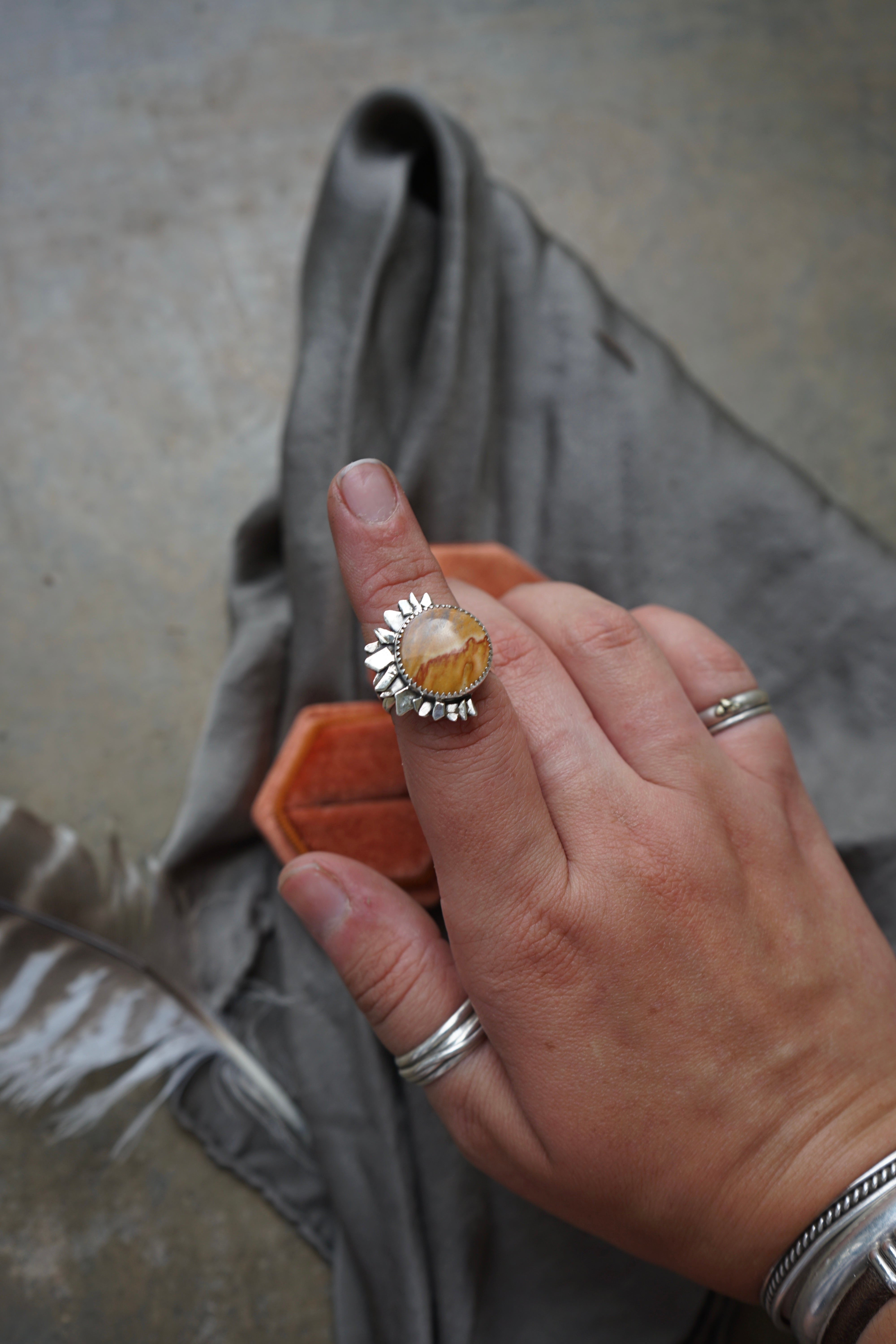 Hidden Valley Jasper Ring sz. 7